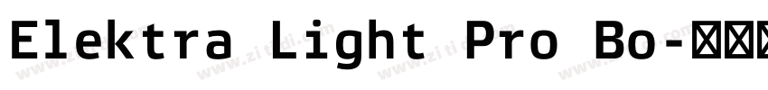 Elektra Light Pro Bo字体转换